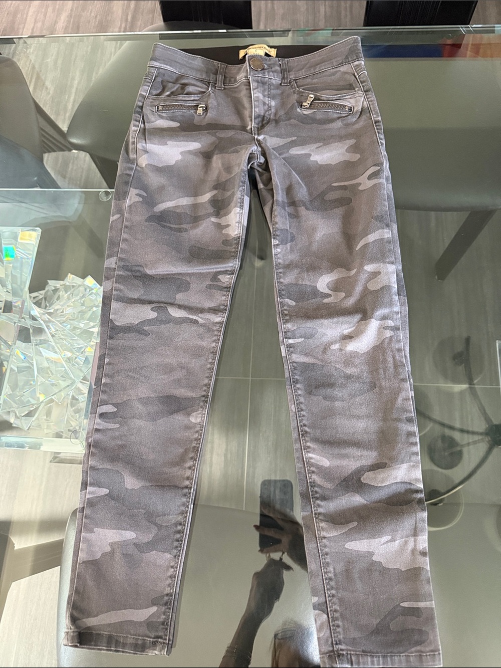 Democracy Gray Camo Skinny Jeans
